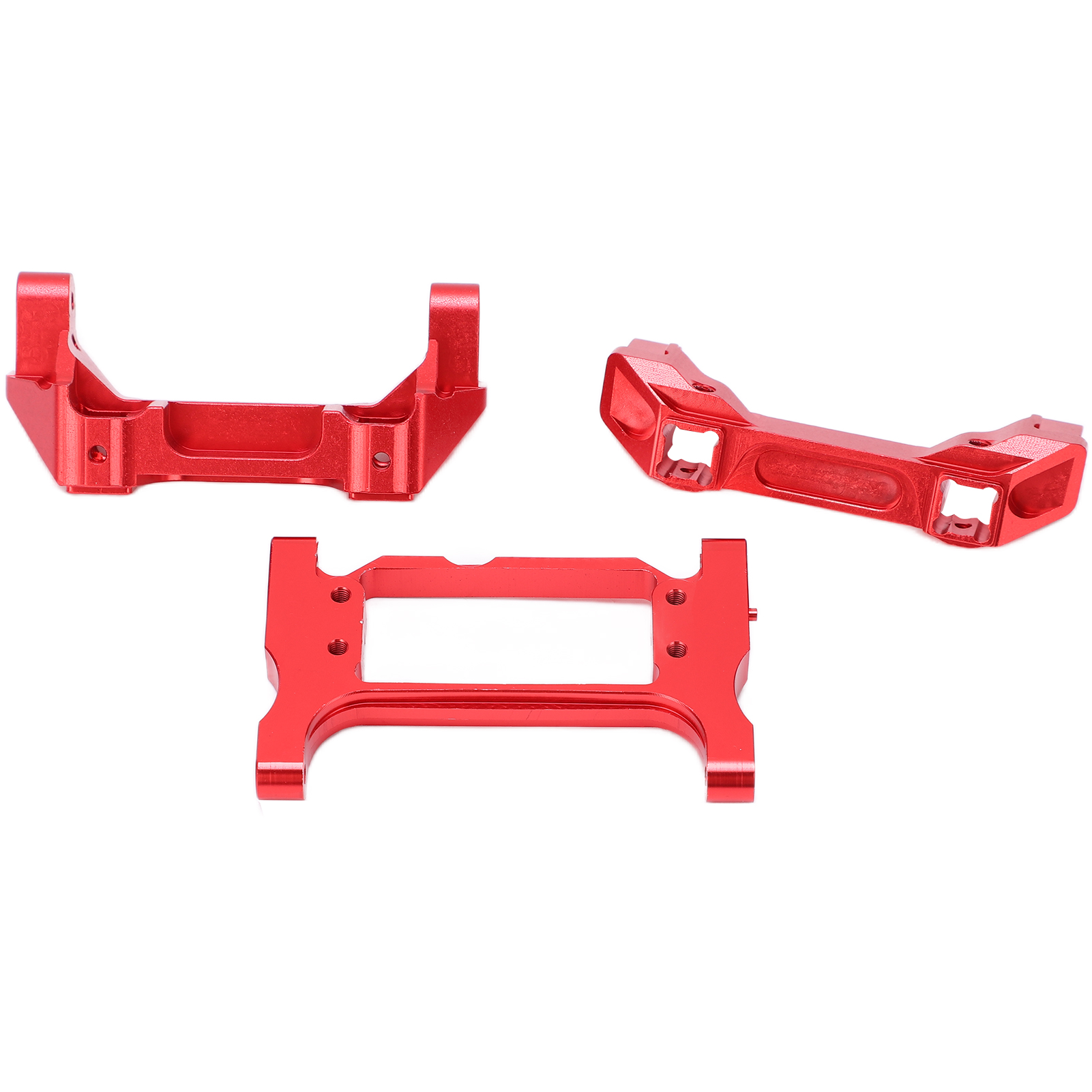 Pare-chocs Avant Et Arrière En Métal, En Alliage D'Aluminium, Pour Voiture Rc Traxxas Trx4 Avec Support De Servo (rouge).