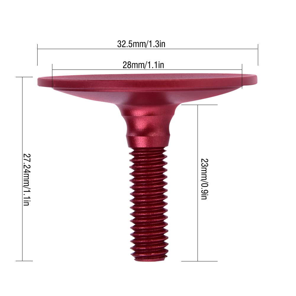 Bouchon Supérieur De Potence Pour Jeu De Direction De Vtt, Compatible Avec Les Tubes De Fourche De 28,6 Mm (rouge)