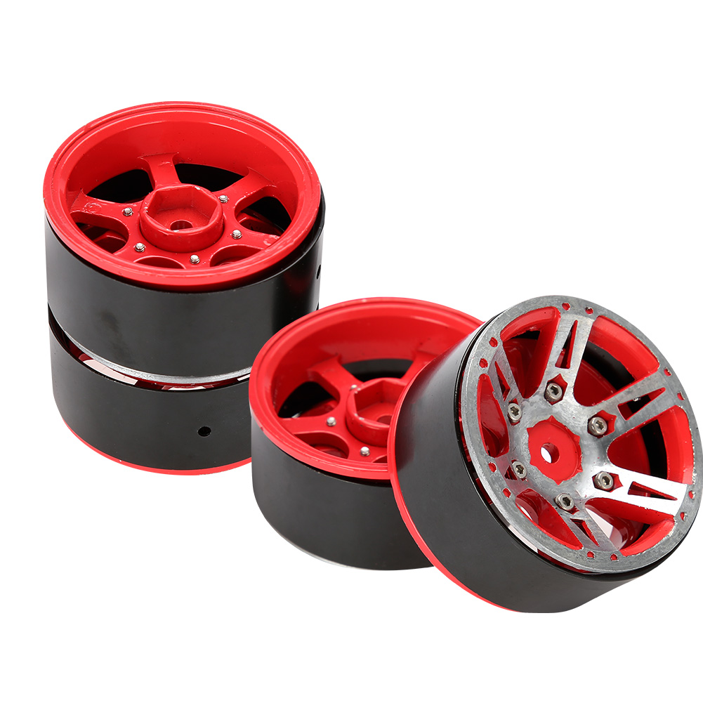 Jantes En Métal Pour Voiture Rc 1/10 Crawler (rouge)