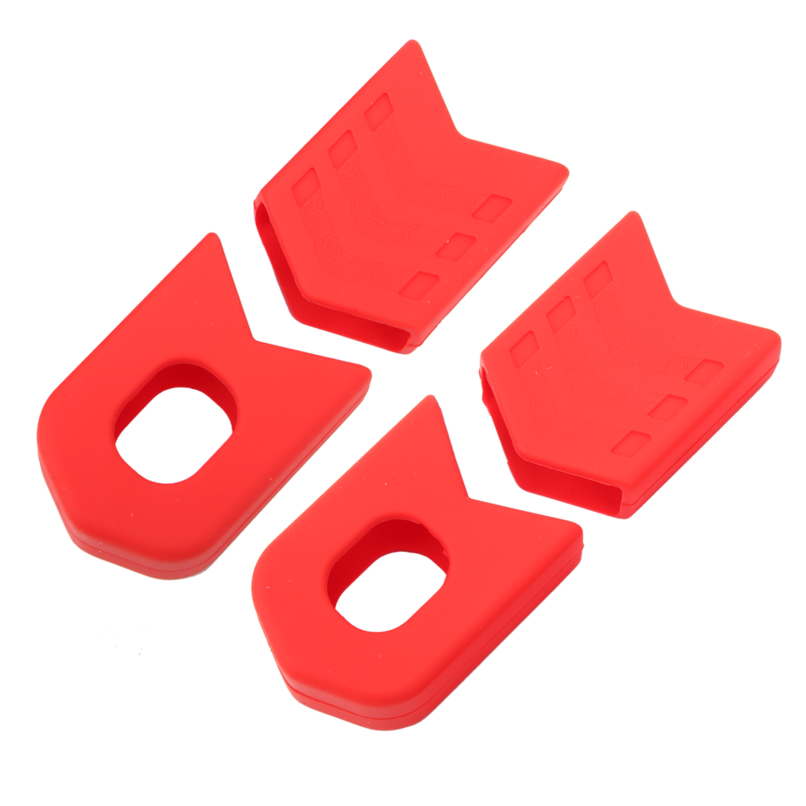 Lot De 4 Protections De Manivelle En Silicone Rouge Pour Vtt Et Vélo De Route.