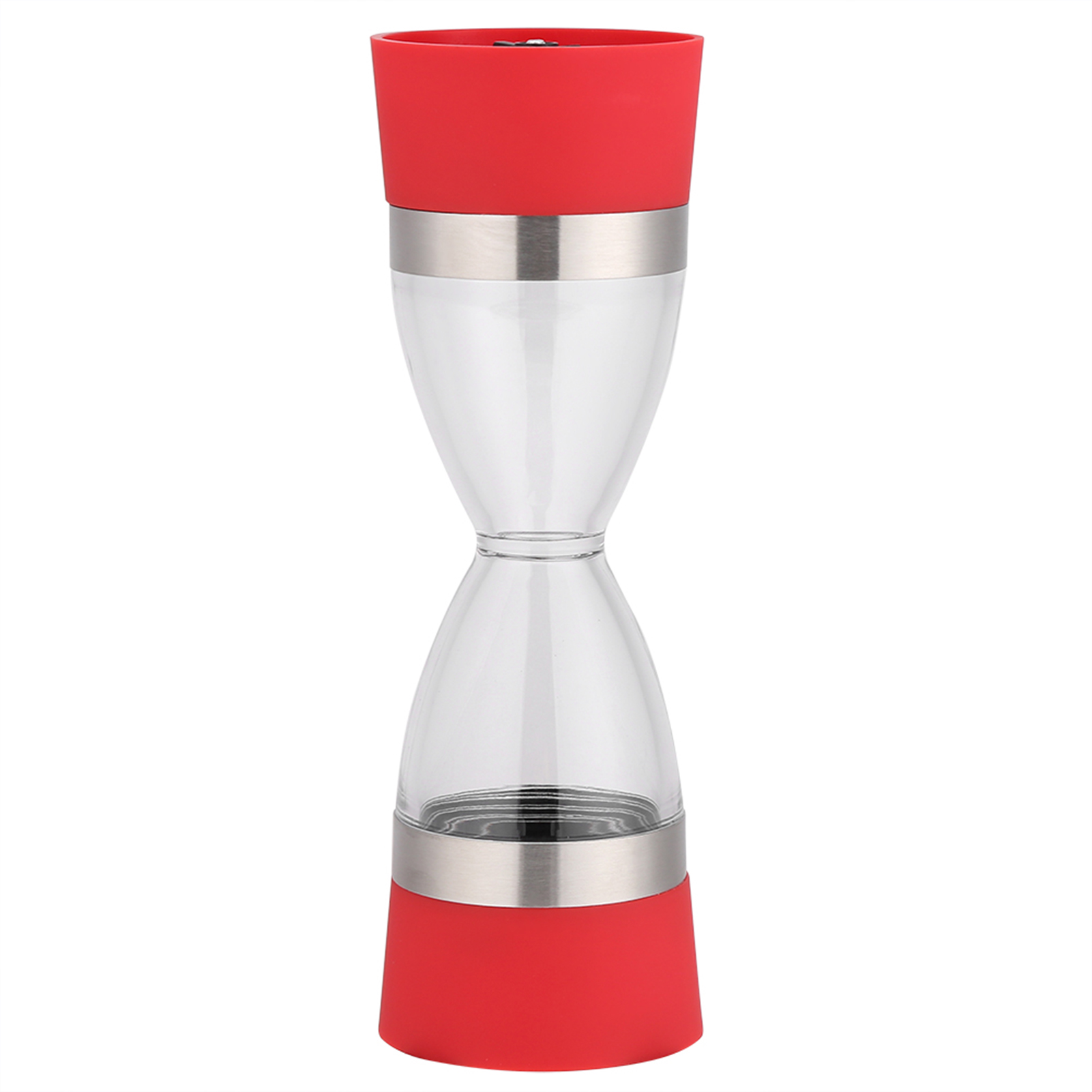 Manuelle 2-in-1-salz- Und Pfeffermühle, Doppelseitiges Mahlwerk, Verstellbarer Keramikrotor, Rote Farbe, Für Küche Und Tisch
