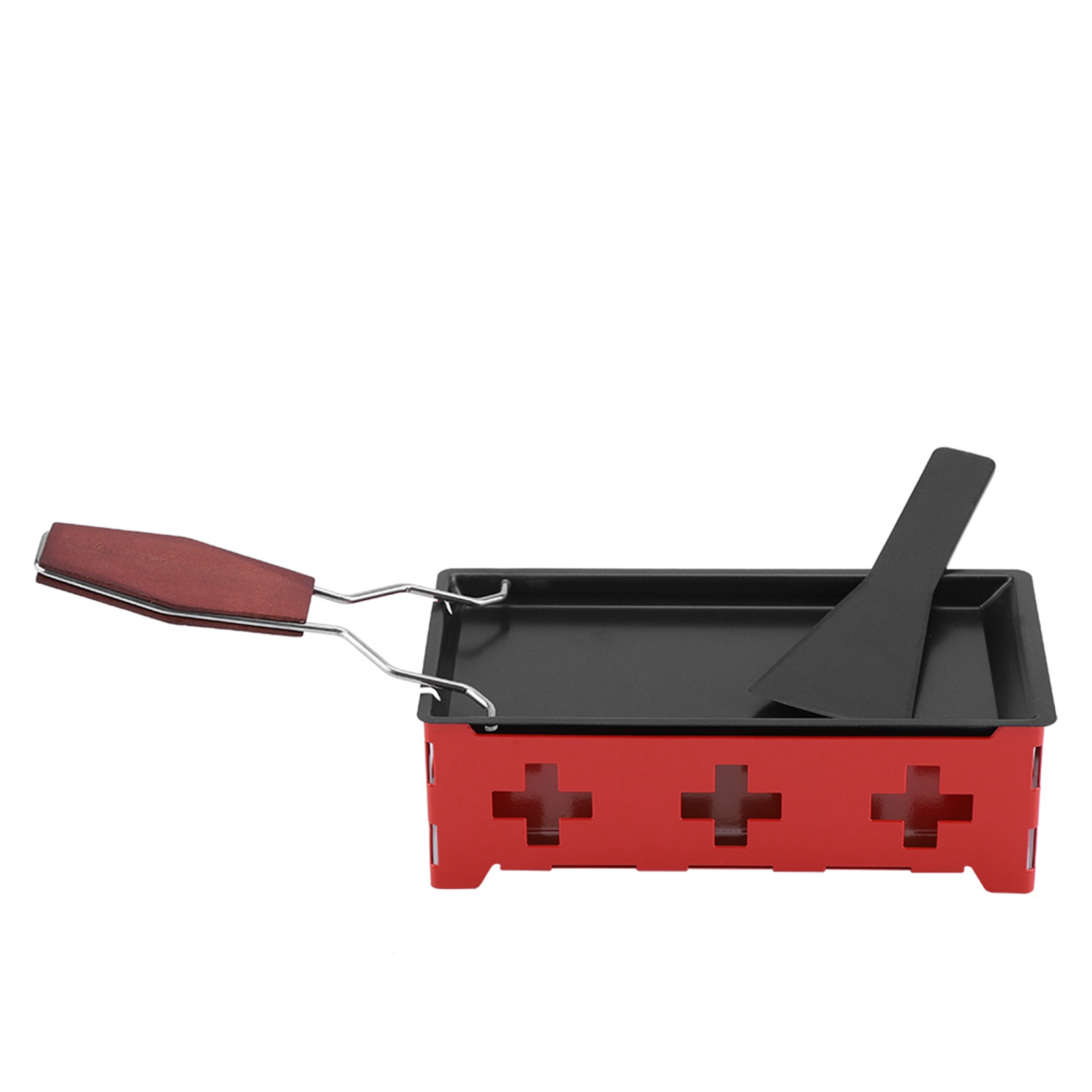 Set Aus 2 Raclette- Und Käse-bratplatten Mit Abnehmbaren Griffen, Kochblech Für Pfannen, Grills, Küchen, Grillwerkzeug