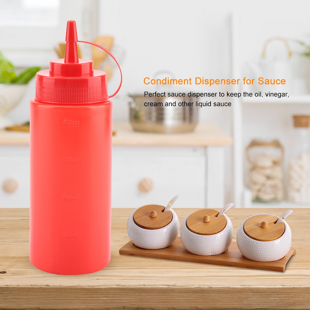 460-ml-kunststoffspenderflasche, 10er-packung, Für Soßen, Öl, Sahne, Rotweinessig