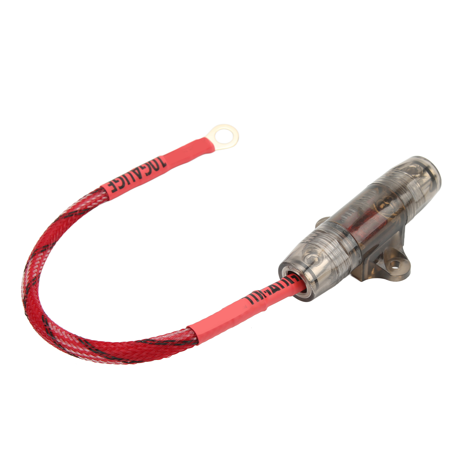 10ga O-förmiges Audio-sicherungskabel, Hochfeste Kupferklemme, Für Auto Und Boot, Robuster Stecker Mit Ringkabelschuh.