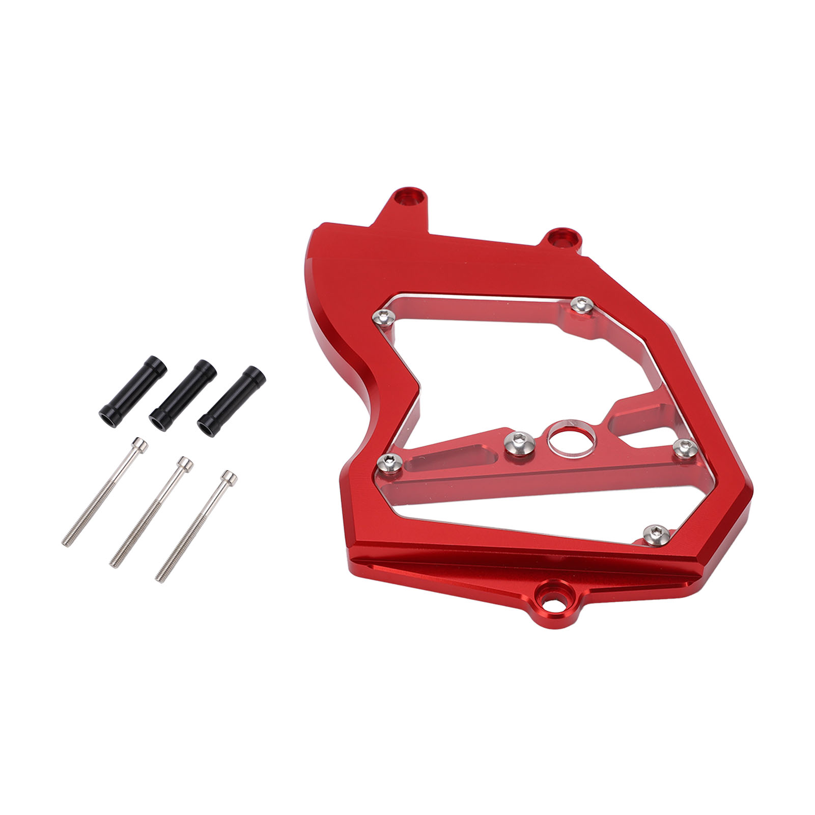 Cnc-gefräster Kettenschutz Aus Aluminiumlegierung Für Motorräder, Rote Ersatz-kettenradabdeckung, Kompatibel Mit Zx6r 2009–2021, Robustes Ersatzteilset