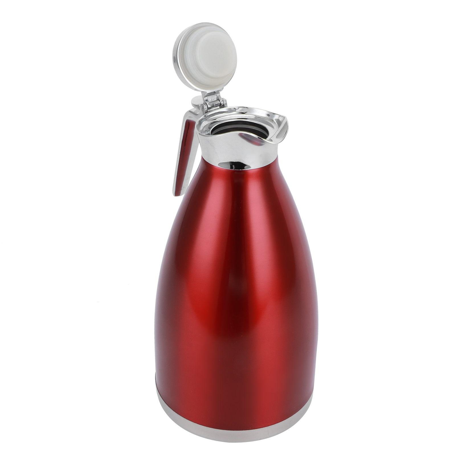 2-liter-edelstahl-isolierflasche, Doppelwandiger Teekessel, Flacher Deckel, Vakuumkaraffe Für Den Hausgebrauch