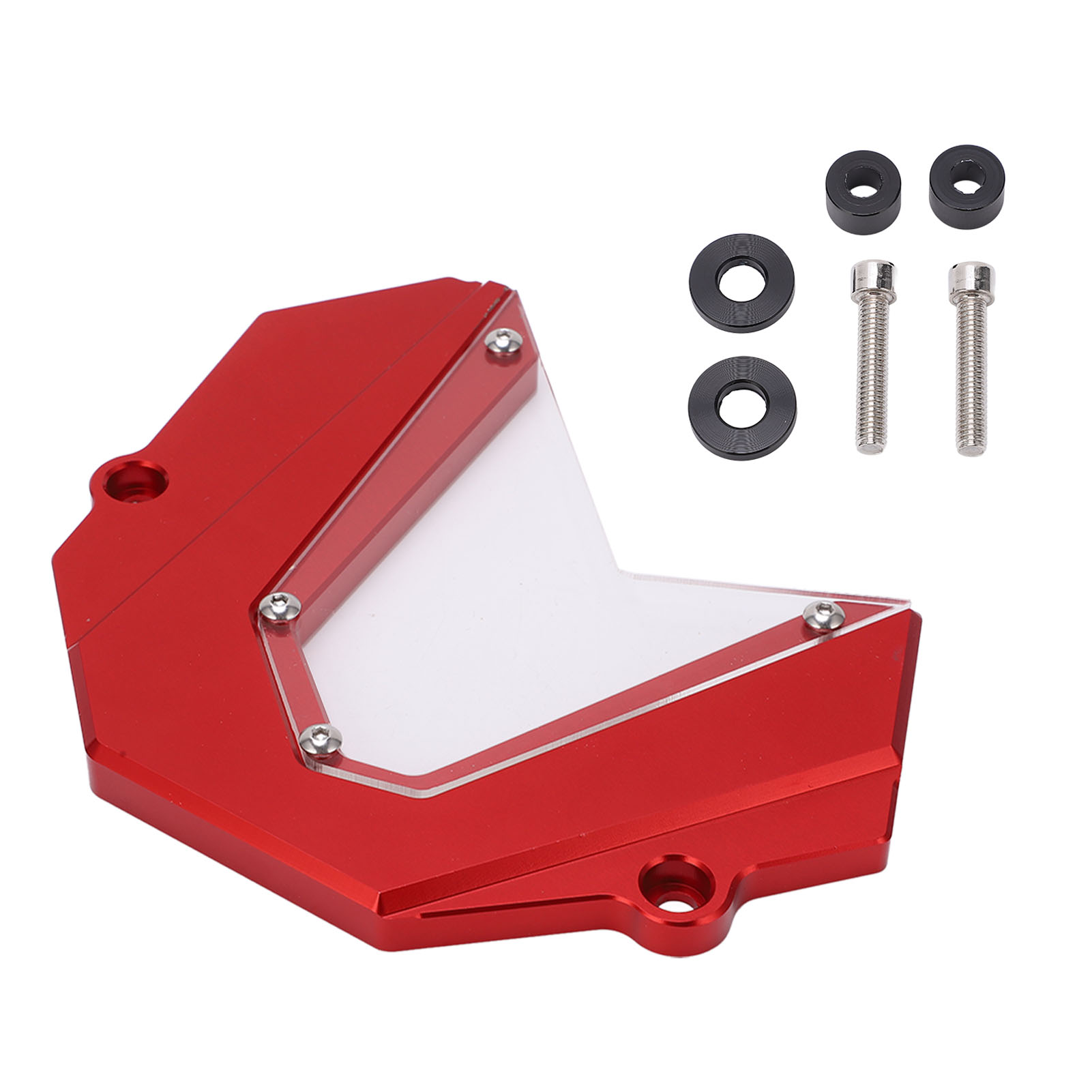 Cnc-gefräste Aluminium-kettenradabdeckung, Kettenschutz Kompatibel Mit Mt-09 Fz09 2013-2017, Rot, Robuste Getriebeabdeckung