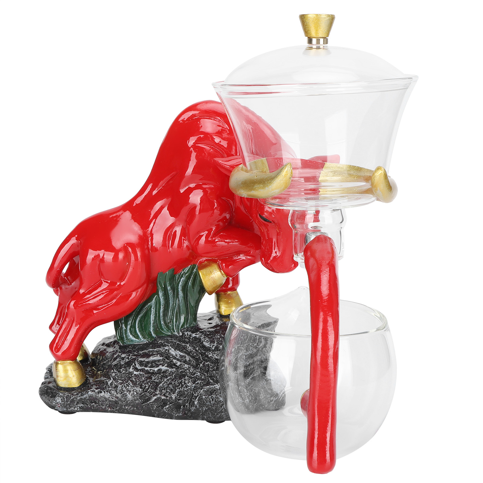 Kung-fu-teeservice, Teekanne Aus Hochwertigem Borosilikatglas, Teesieb, Teezubehör, Geschenkset, Rot