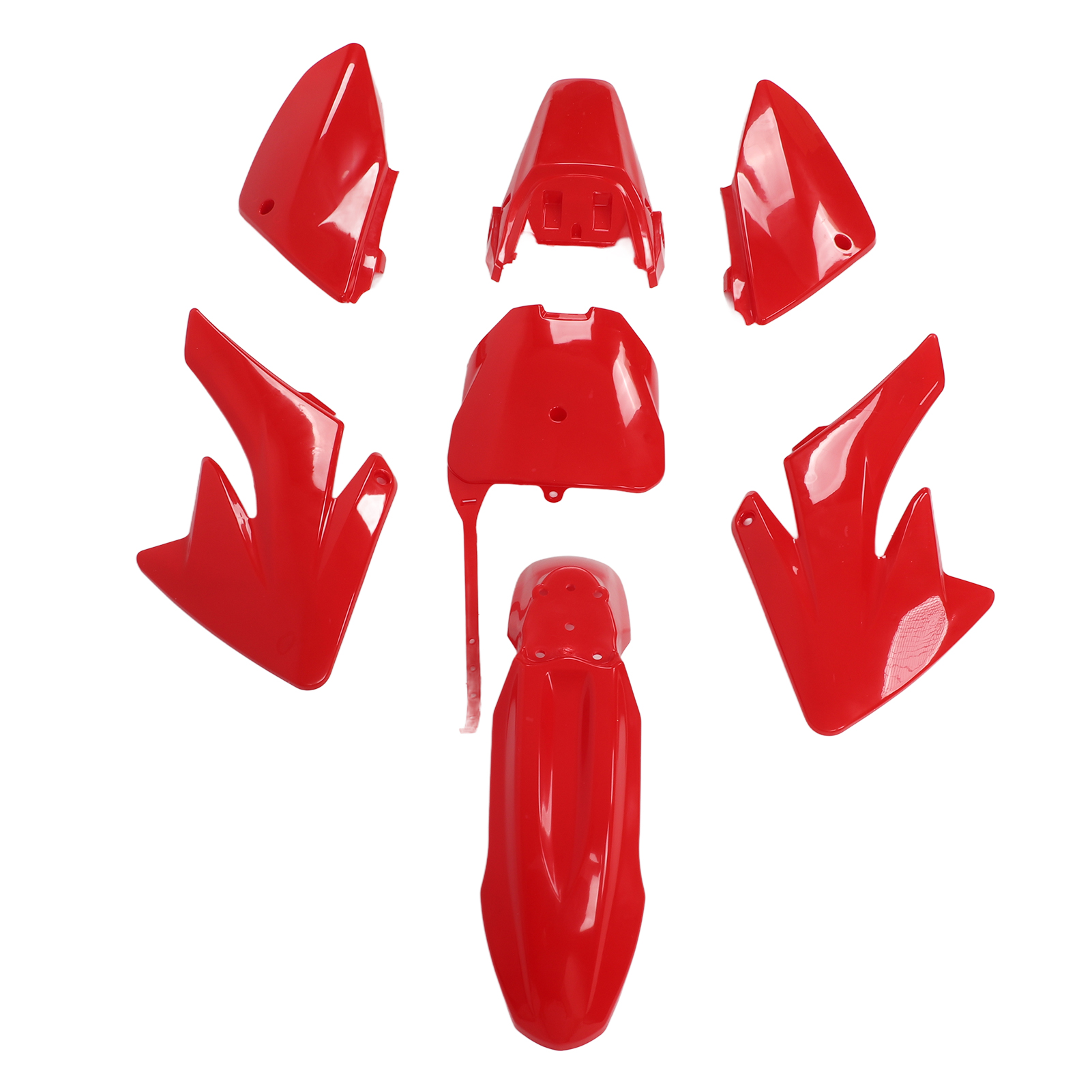 Roter Kotflügel Für Crf 70 Motorrad, Verkleidungssatz Aus Abs-kunststoff, Verschleiß- Und Alterungsbeständig, Ersatzteil, Spritzschutz