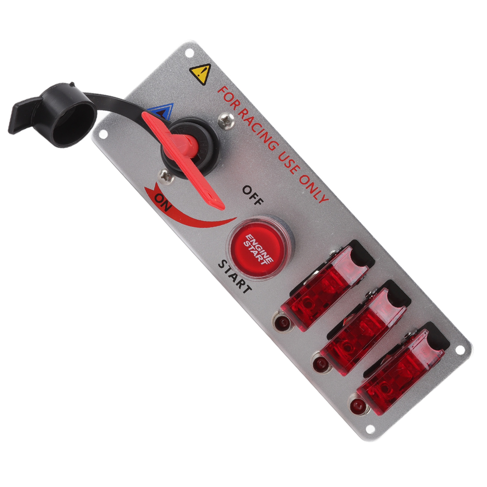 12v 5-in-1 Led-zündschalter Mit Druckknopf-motorstart Für Rennwagen, Wohnmobile, Lkw – Rotes Bedienfeld