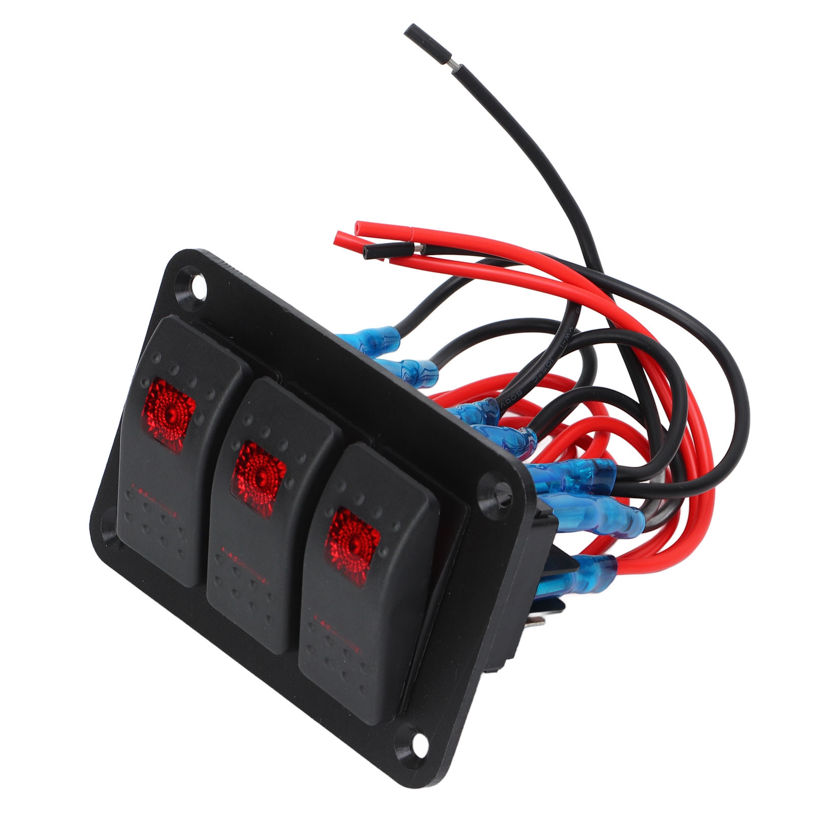 3-positionen-schalterfeld Aus Rotem, Wasserdichtem Und Korrosionsbeständigem Material Für Boote Und Autos, Dc12v 24v Schalter, Wasserbeständige Leuchtbox.