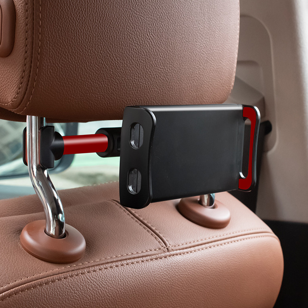 Auto-kopfstützenhalterung Für Mobiltelefone, Verstellbar, Universell Für Smartphones Und Tablets Von 4,7 Bis 10,5 Zoll, Rot