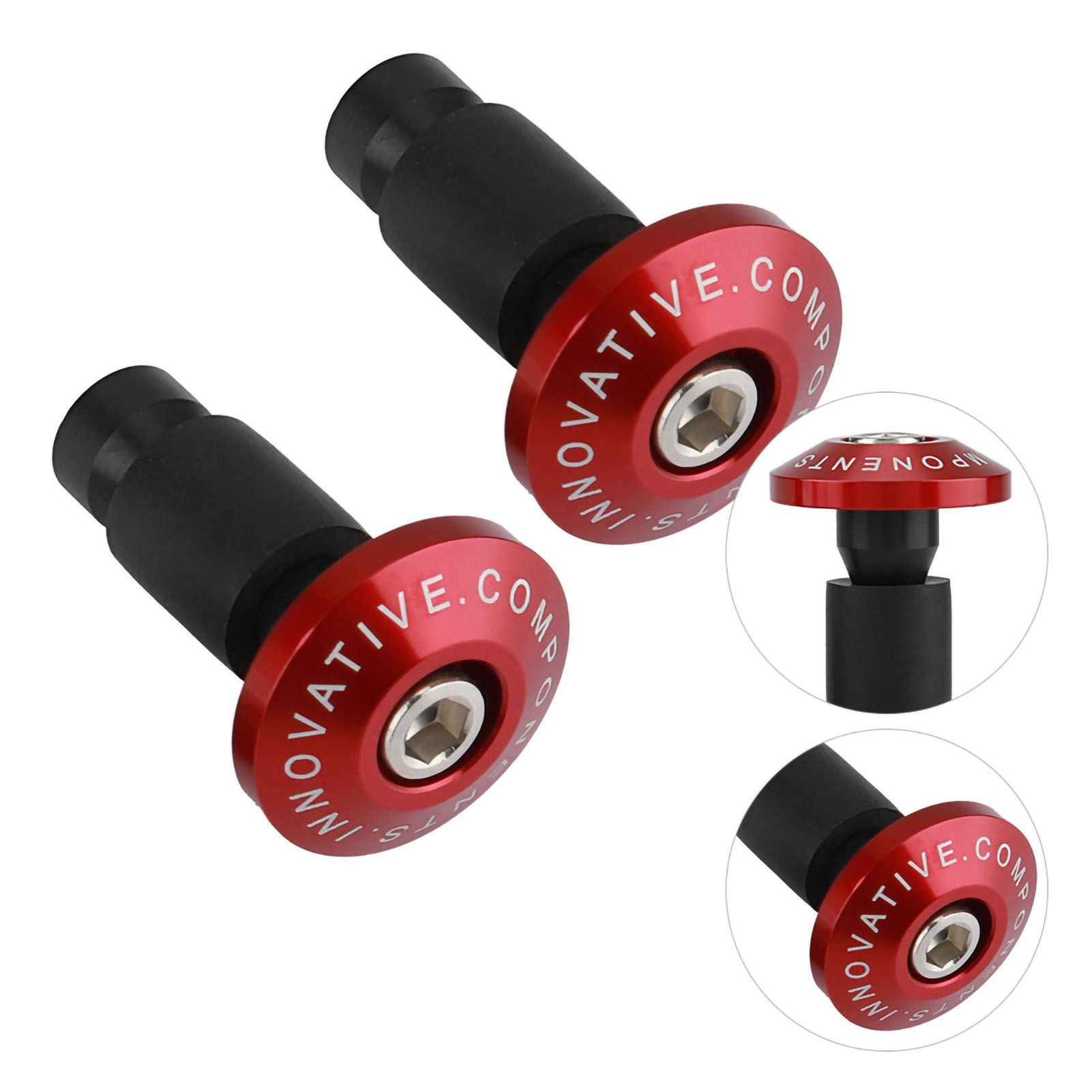 Motorrad-lenkerendgriffe, 22 Mm (7/8 Zoll), Rote Motorschutzbügel Für Atv-offroad-rennen, Sturzbügel, 2-teiliges Set