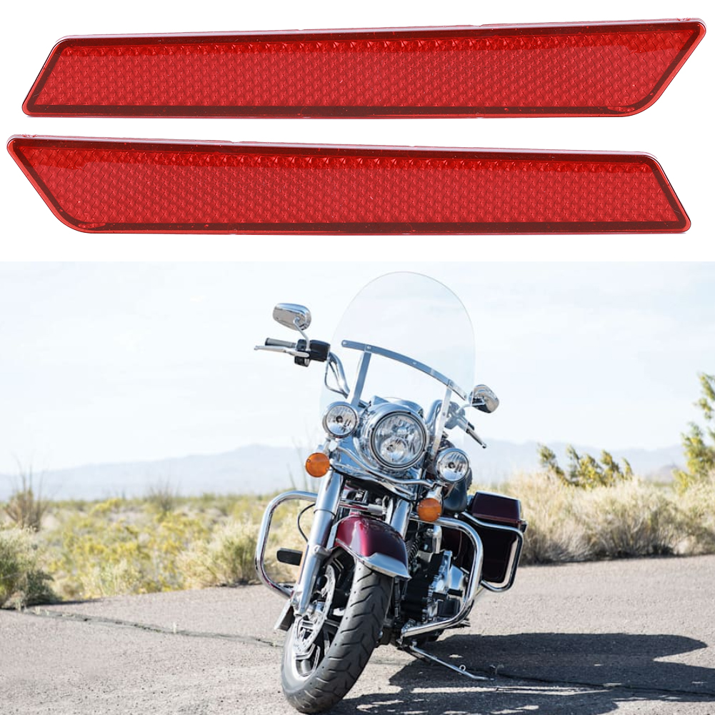 Paar Reflektor-verschlussabdeckungen Für Satteltaschen, Sicherheitswarnung, Große Größe, Passend Für Touring Flt Flht 2014-2017, Rot