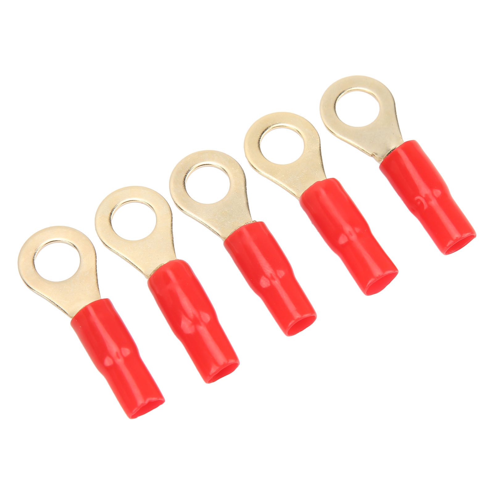 50 Messing-lötösen, Verbindungsringe, Schrumpfschlauch-crimpenden, 8 Awg-draht, Elektrisches Steckverbinderset