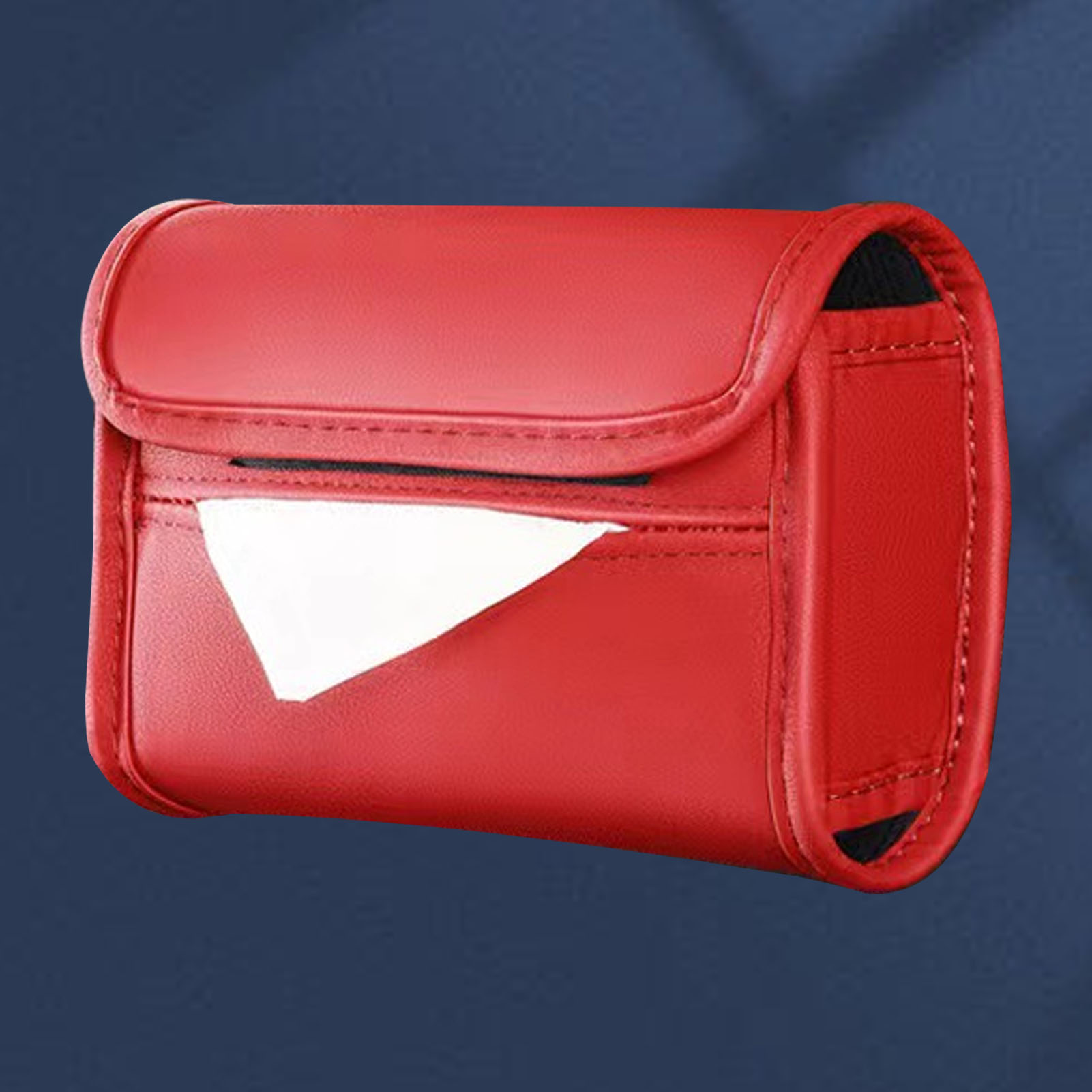 Robuster Taschentuchhalter Für Die Armlehne, Pu-leder, Taschentuchbox Für Die Rückbank, Roter Serviettenorganizer