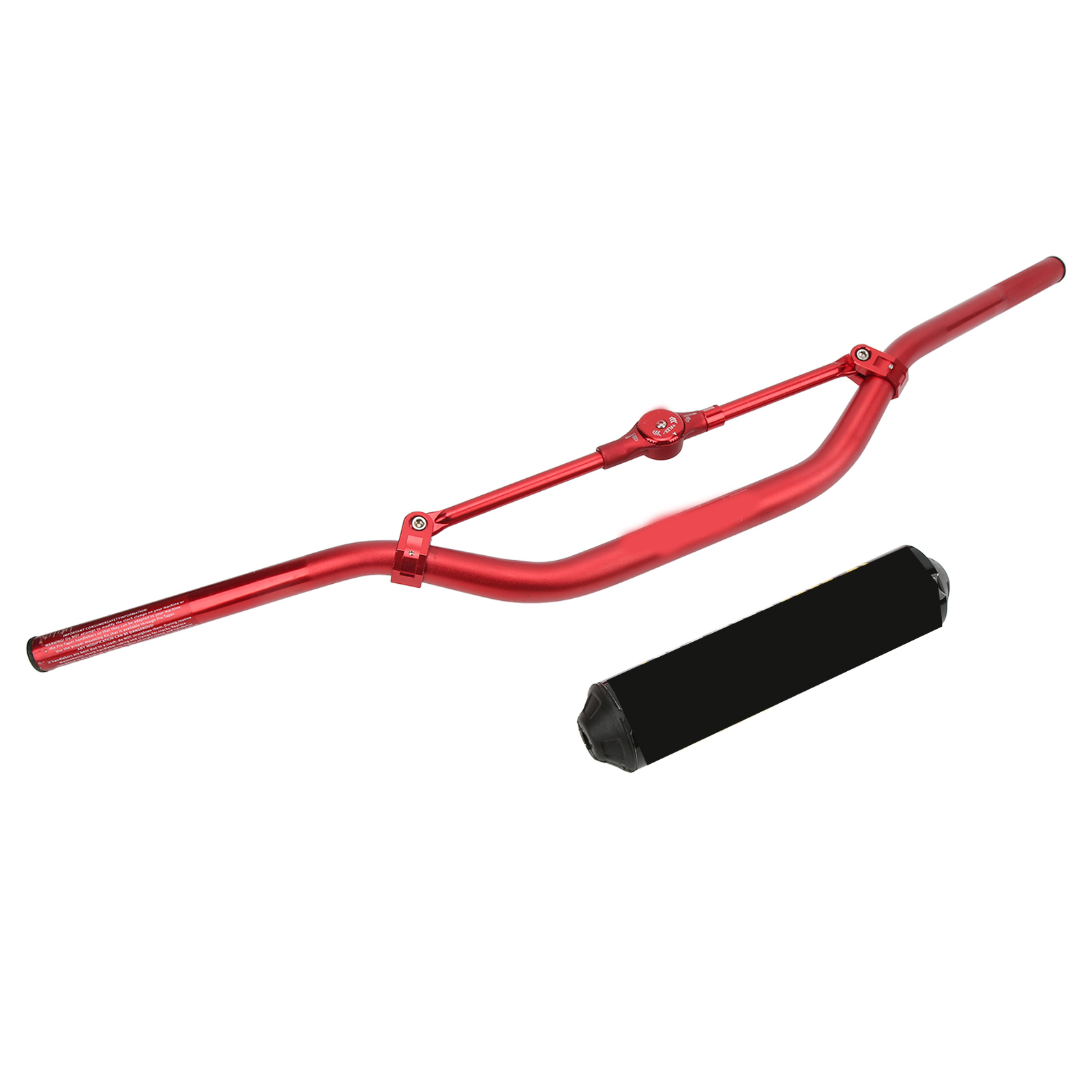 Cnc-gefräste 28-mm-motorradlenkergriffe, Universaladapter Für Motocross Und Enduro, Rot, Lenkerschutzset