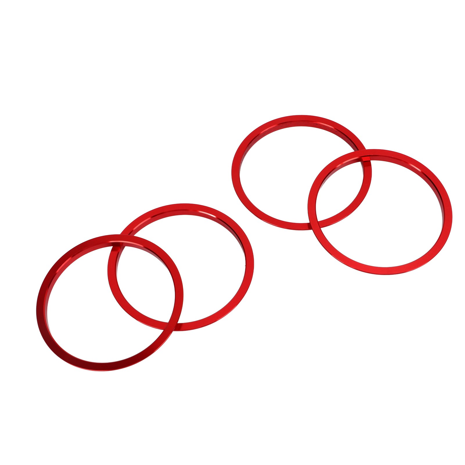 4 Rote Lüftungsauslässe Aus Aluminiumlegierung, Dekorative Ersatzringe Für Mazda Mx-5 (2009–2015), 4-teiliges Set