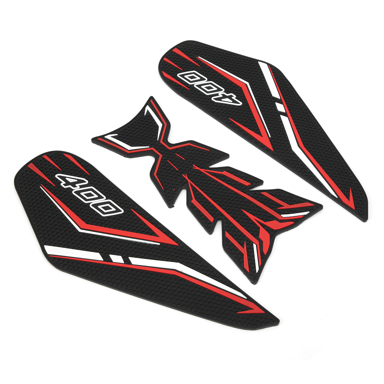 3-teiliges Tankaufkleber-set Für Motorräder, Rutschfeste Schutzpads Für Kawasaki Z400 Ninja 400, Rot