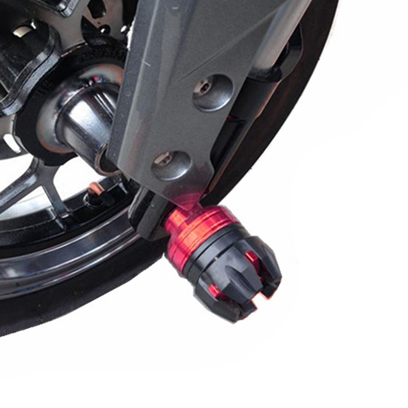Paar Motorrad-vorderradgabelschützer Aus Aluminiumlegierung, Sturzschutz, Rote Radschützer, Individuelles Schutzset