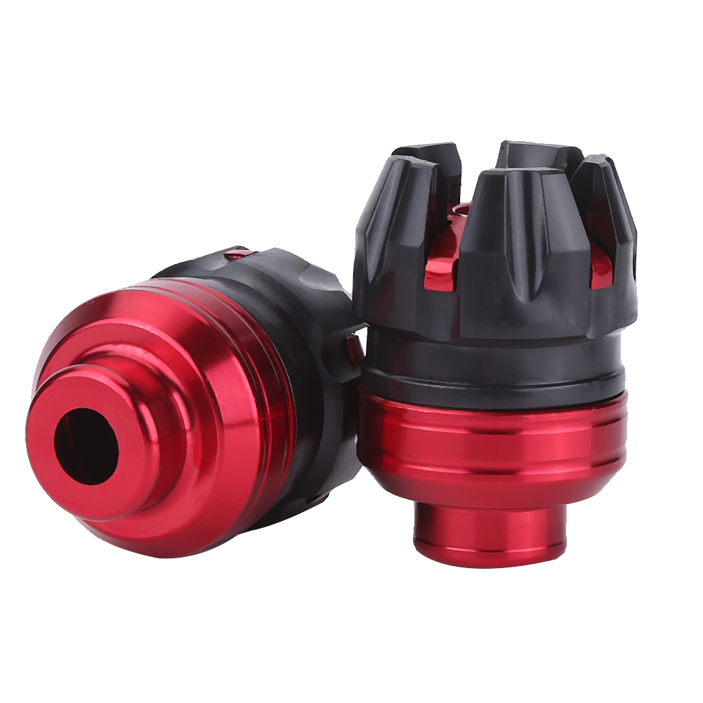 Paar Cnc-gefräste Aluminium-sturzprotektoren Für Motorrad- Oder Roller-vorderradgabeln, Rot, Sturzschutz-set.