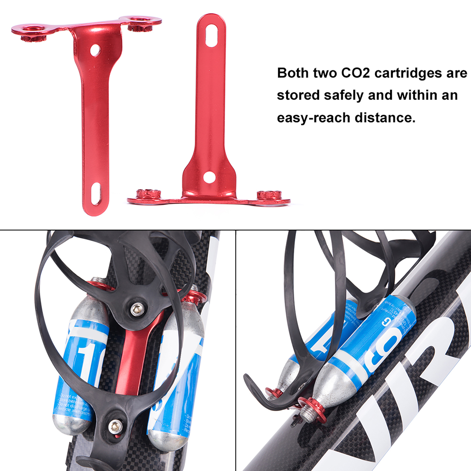 Support De Gonflage Pour Vtt Ztto, Porte-cartouche Co2, Accessoires De Cyclisme (rouge)