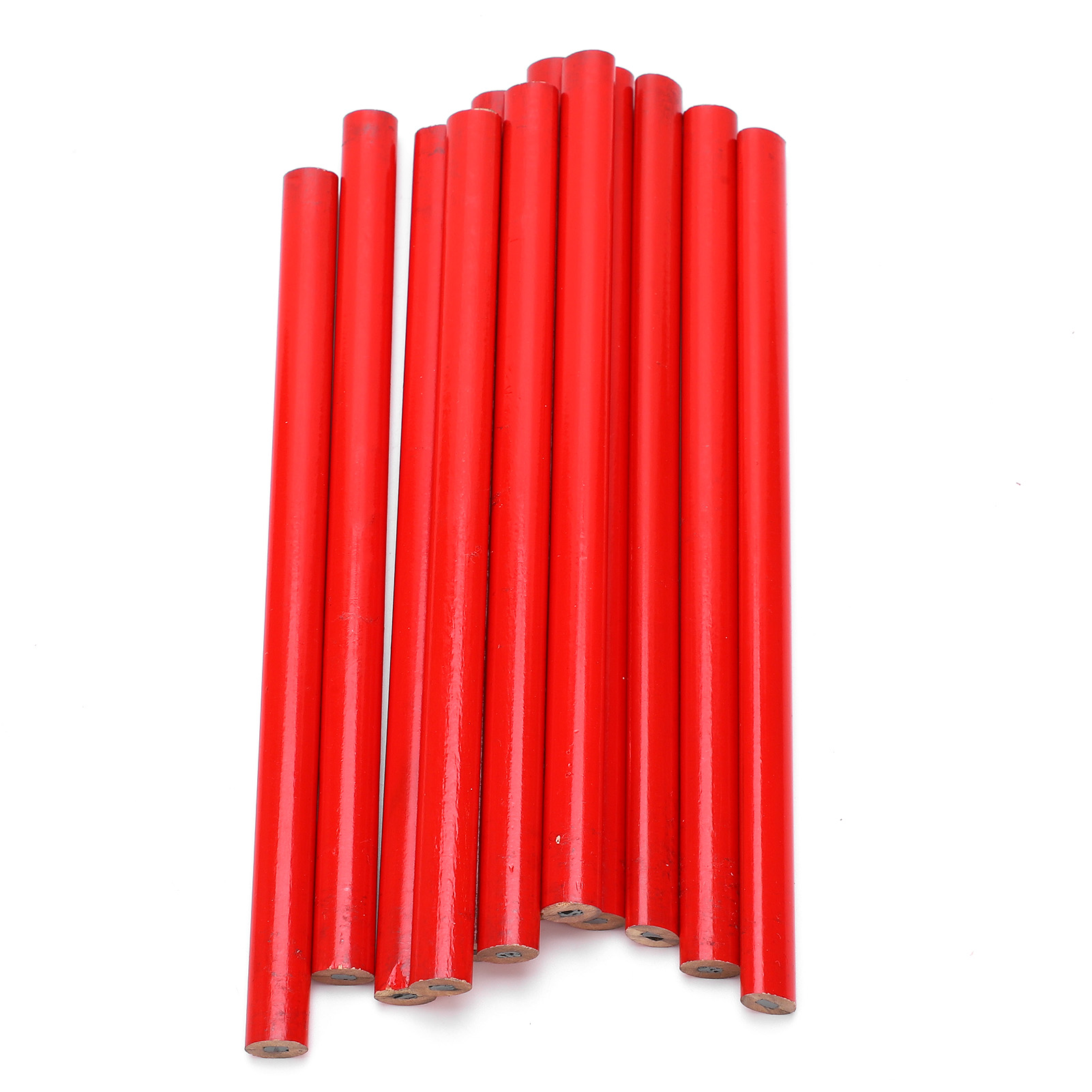 12 Zimmermannsbleistifte, Schwarze Mine, Oval, 2-spitzen, Diy-holzbearbeitungsmarker, Handwerkzeug
