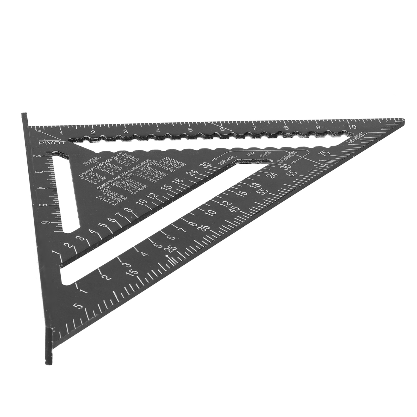 12-zoll-dreiecklineal Aus Aluminiumlegierung, Schwarz, Für Holzbearbeitung, Tischlerei Und Schreinerarbeiten