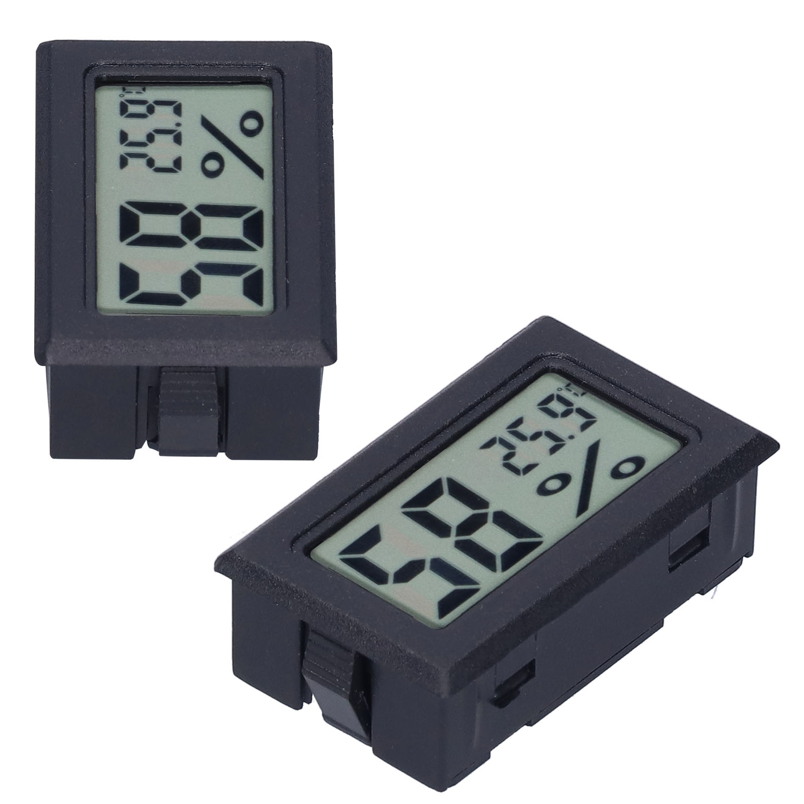 Digitales Temperaturmessgerät Aus Abs-kunststoff, Innenraumthermometer Für Smart Homes, Fy11001, Schwarz