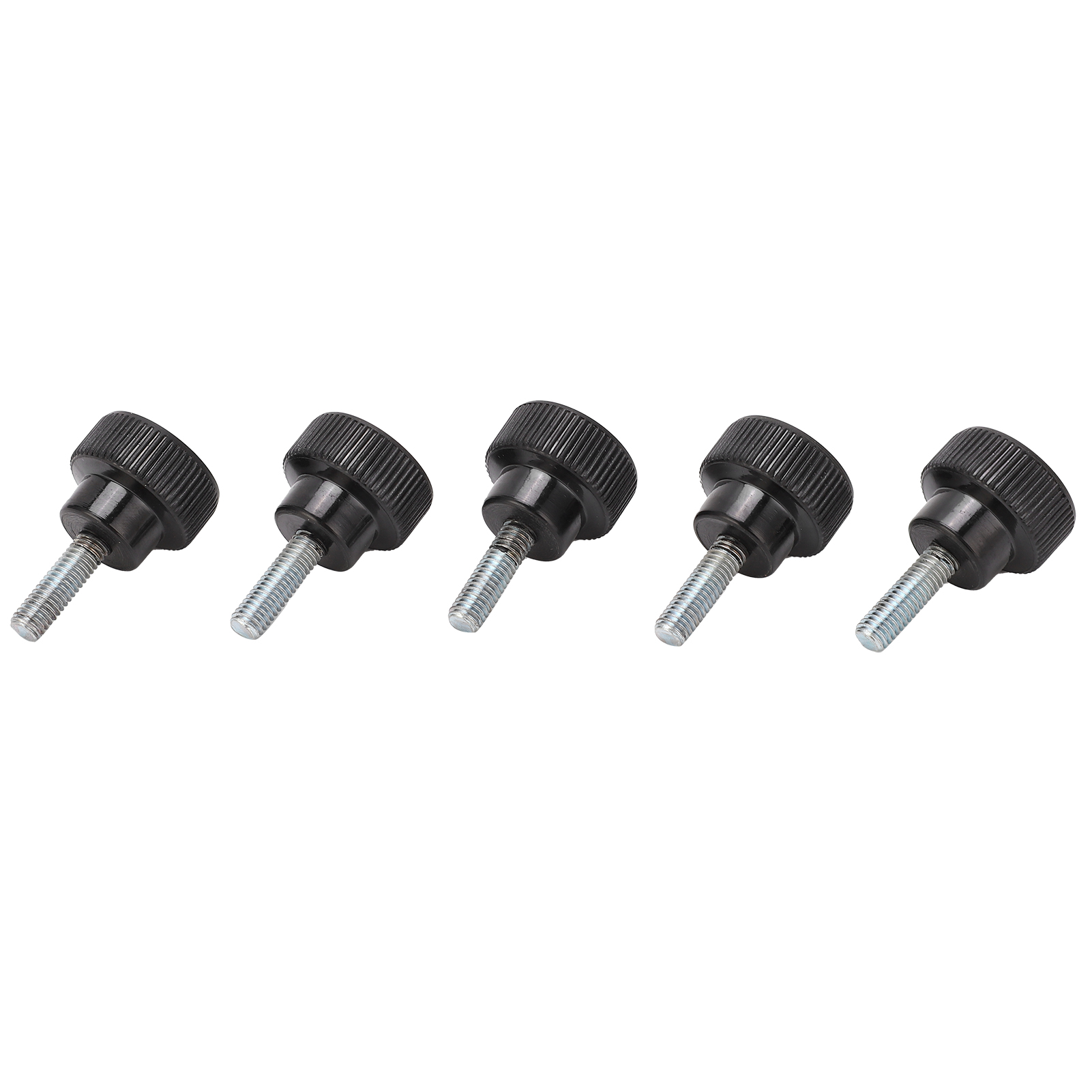 10 Stück Rändelschraubengriff Rundkopf-klemmknopf-spannbolzen Drehbank Handdrehmutter Schwarz M6x25x20