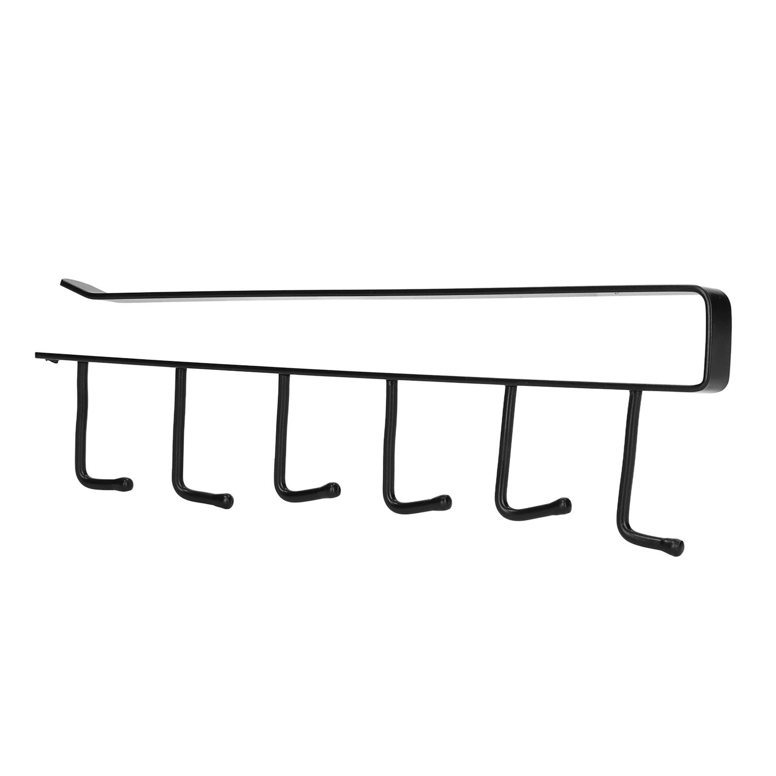 Kaffeetassenhalter Mit 6 Haken, Elegant, Praktisch, Stabil, Zuverlässig, Langlebig, Robustes Küchenregal Für Zuhause, Schwarz