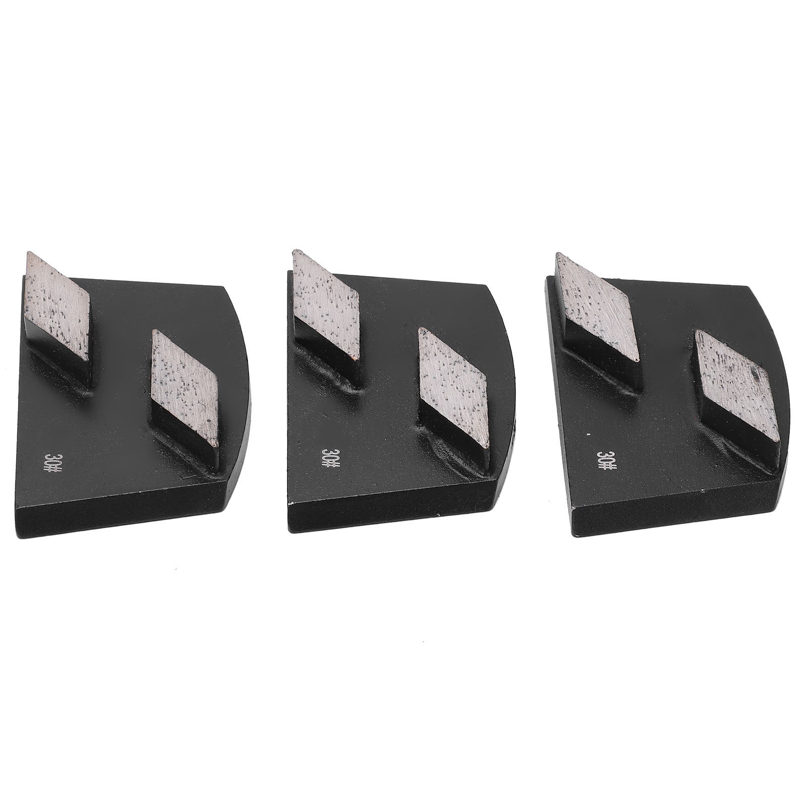 3 Stück Diamant-schleifscheiben, Trapezförmig, Schwarz, Nr. 30, 2 Zähne, Zum Schleifen Und Polieren Von Beton Und Glas