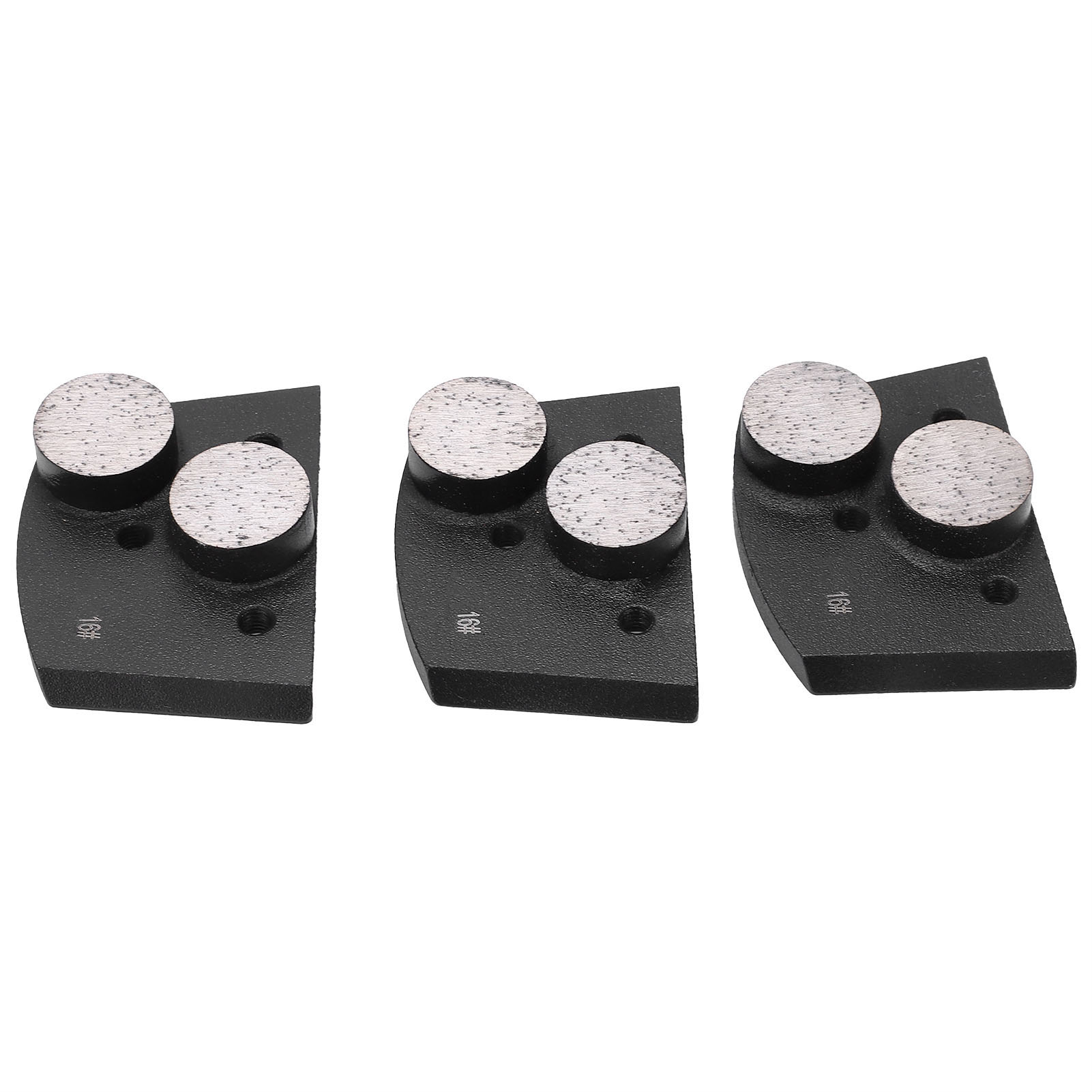 3 Stück Diamantschleifscheiben, Schwarz, Körnung 16, 2 Zylindrische Zähne Zum Schleifen Und Polieren Von Beton