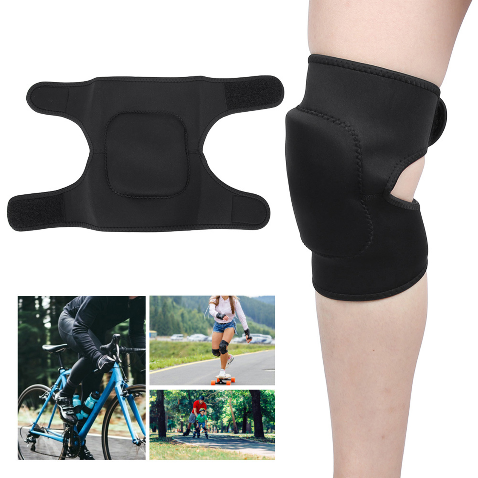 Outdoor-sport-schaumstoff-kniebandage Zum Laufen, Basketball, Radfahren, Schutz Und Unterstützung (erwachsene)