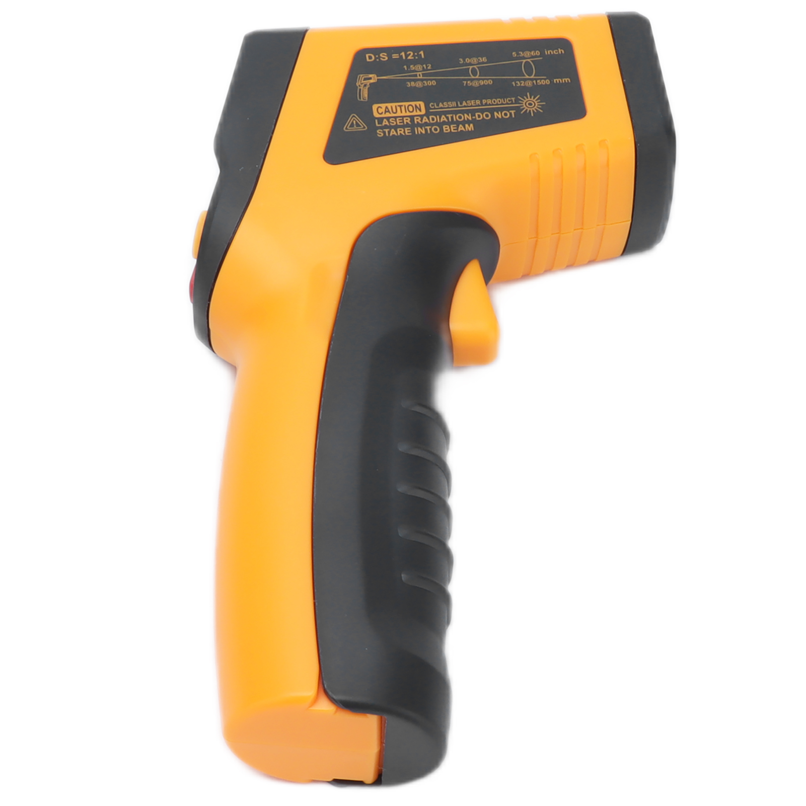Digitales Infrarot-thermometer, Orange/schwarz, Kontaktloses Temperaturmessgerät Mit Hintergrundbeleuchtetem Lcd-display