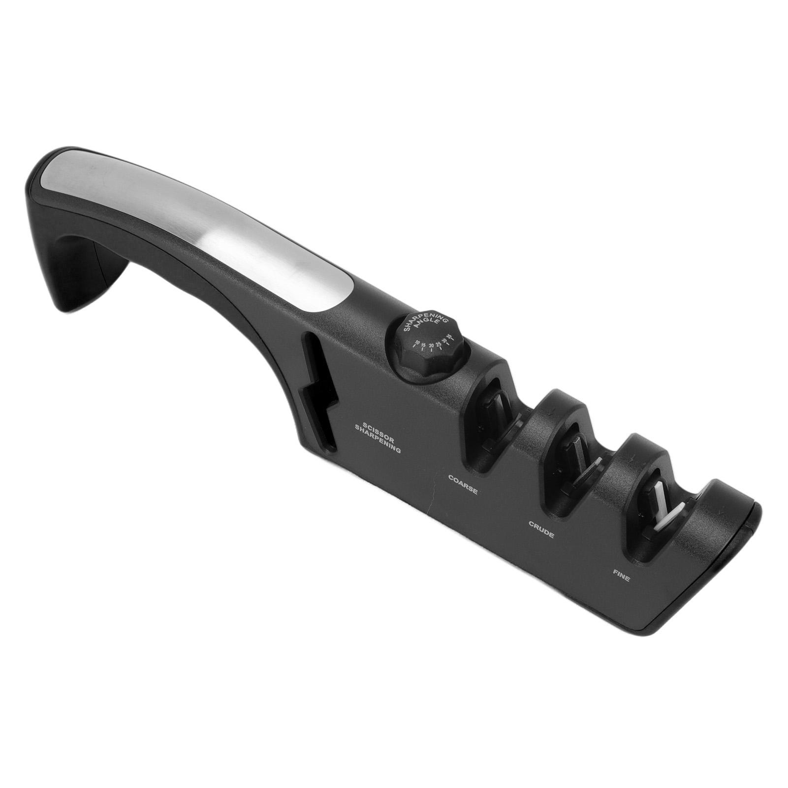 Diamant-messerschärfer, Schwarz, Ergonomisch, Multifunktional, 3-stufig Verstellbar, Küchenhelfer, Schwarz