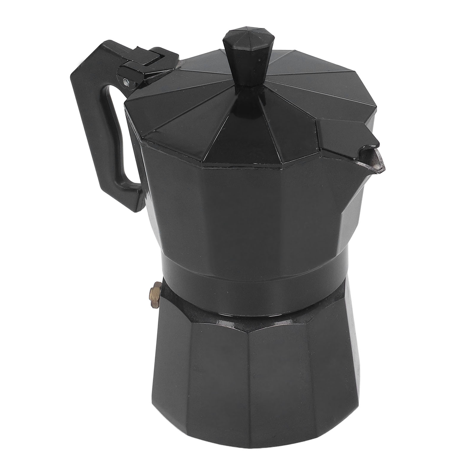 150 Ml 3 Tassen Aluminium-kaffeekanne, Espressokanne, Italienische Cafetière, Haushalts-moka-kaffee- Und Teebereiter, Schwarz