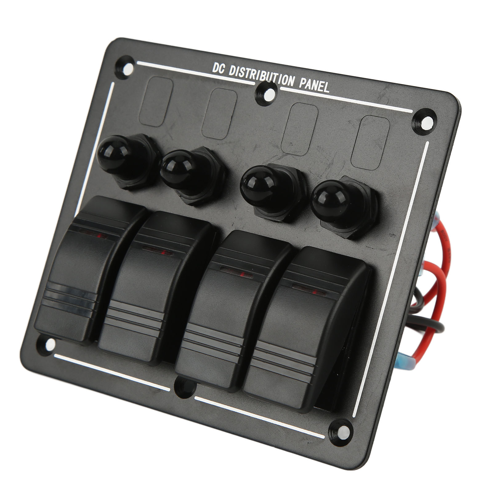 4-fach Wippschalterfeld 12–24 V Ein/aus Kippschalterfeld Ip66 Wasserdicht Mit Led-anzeige Für Autos, Wohnmobile, Motorräder, Jeeps, Yachten, Utvs