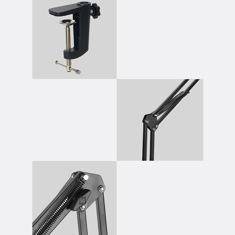 Led-leseleuchte Mit Langem, Faltbarem Arm, Augenschutz, Usb-anschluss, Inklusive Klemme, 12 W, Schwarz