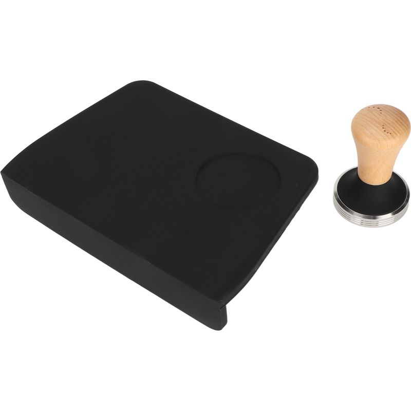 Kaffeetampfmatte Mit Tamperschlitz, Staub- Und Ölabweisend, Schwarzes 51-mm-/2-zoll-tamper-set