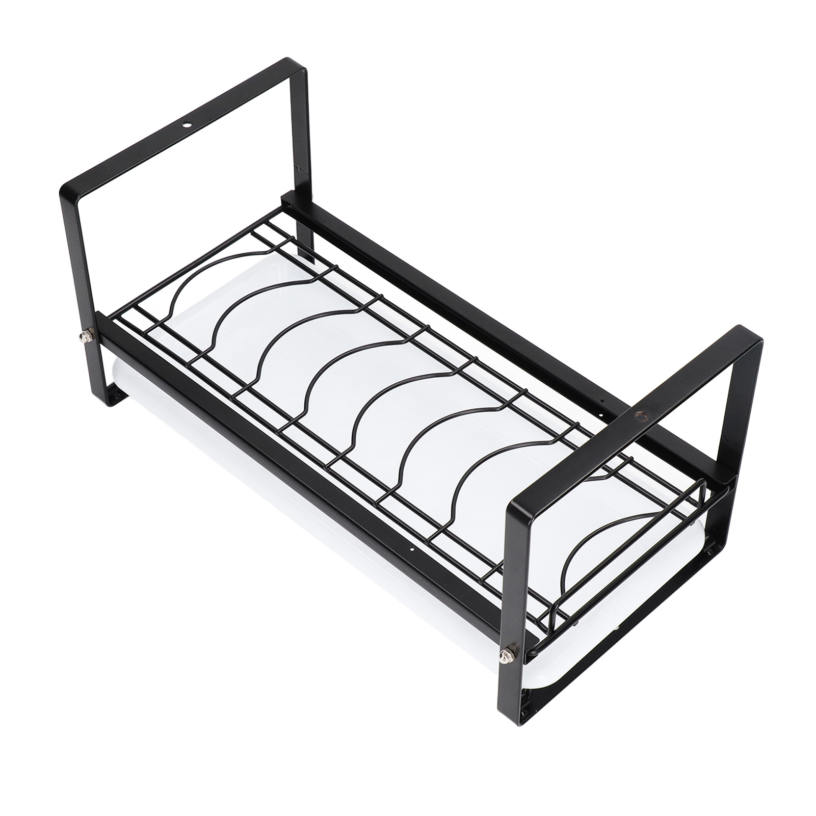Küchenschrank-ablage, Schüsselhalter, Tellerhalter Und Abtropfschale, Rostfrei Und Rutschfest, Schwarz, Für Arbeitsplatte, Schrank Und Speisekammer.