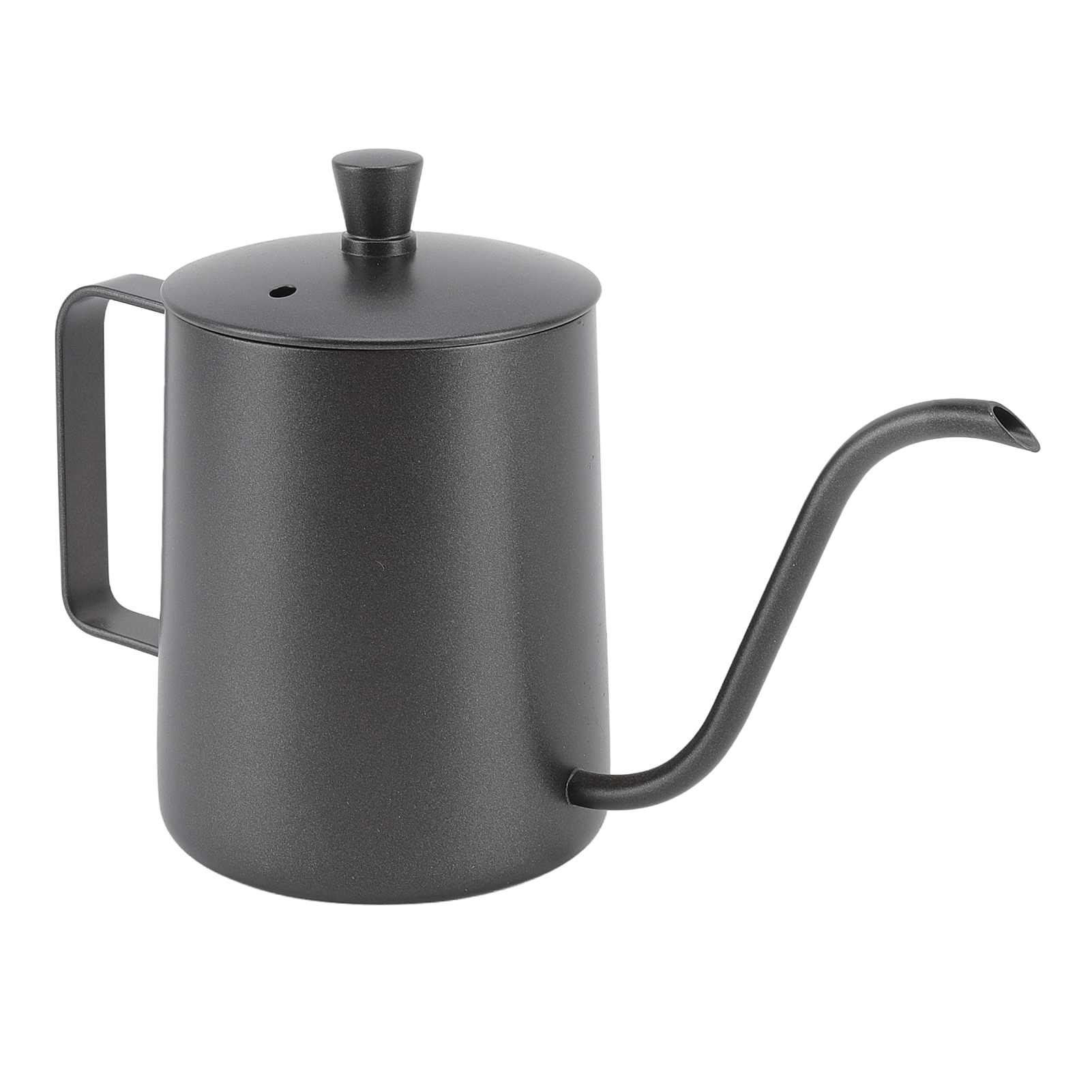 Kaffeekessel Aus Edelstahl Mit Filter, Schmalem Ausguss, Schwanenhals, 350 Ml, Schwarzes Ptfe