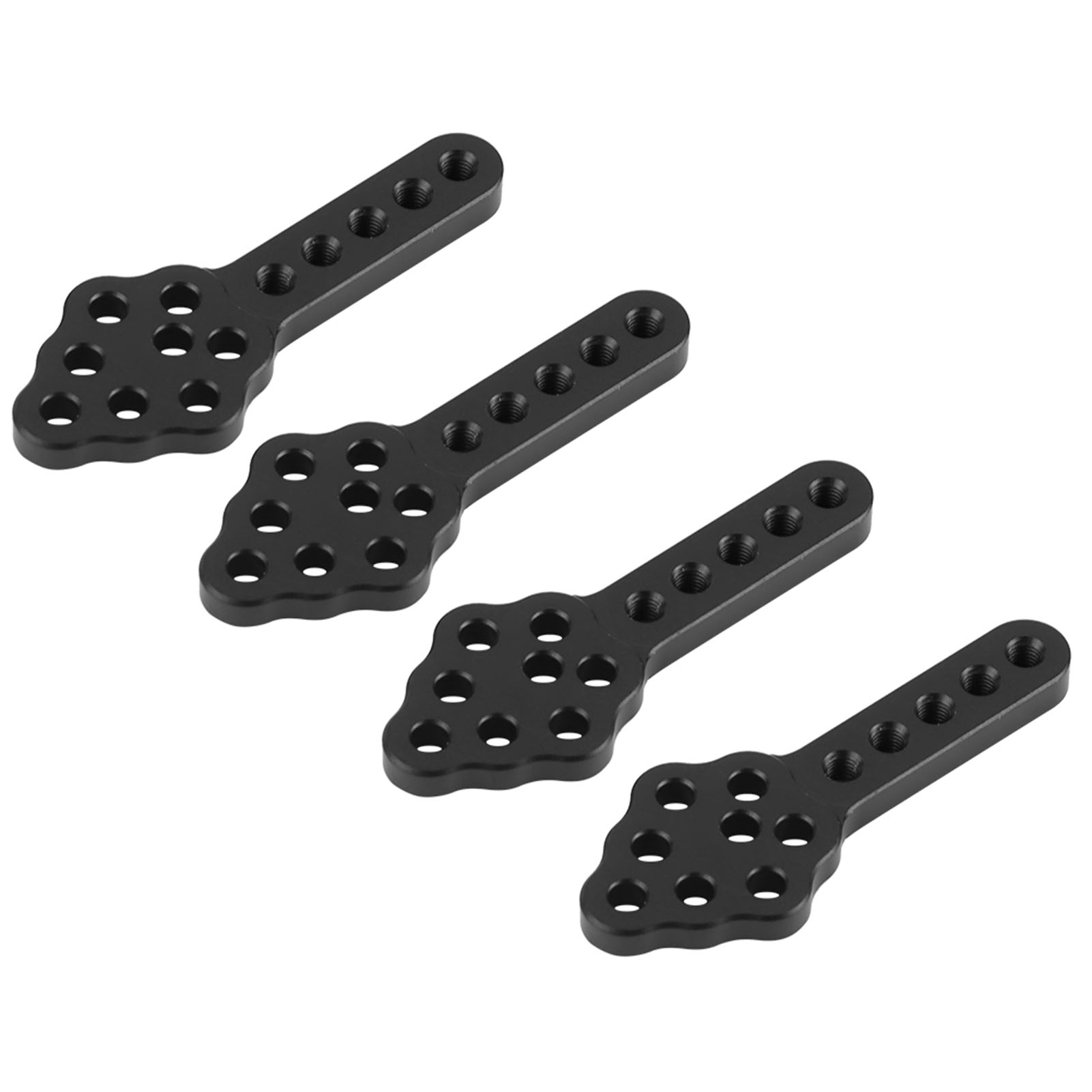 4-teiliges Set Stoßdämpfer-montageplatten Für Rc-cars, Höhenverstellbar Für 1/10 Crawler (schwarz)