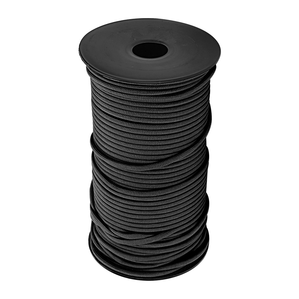Corde De Parachute Robuste De 100 M, 9 Brins, 4 Mm, Pour Lanière En Tissu, Corde De Camping (noire)