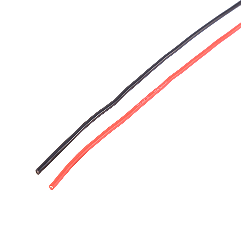Câble Électronique Souple En Silicone 20awg, Fil Rouge Et Noir Pour Voiture Rc (1 Mètre Rouge, 1 Mètre Noir)