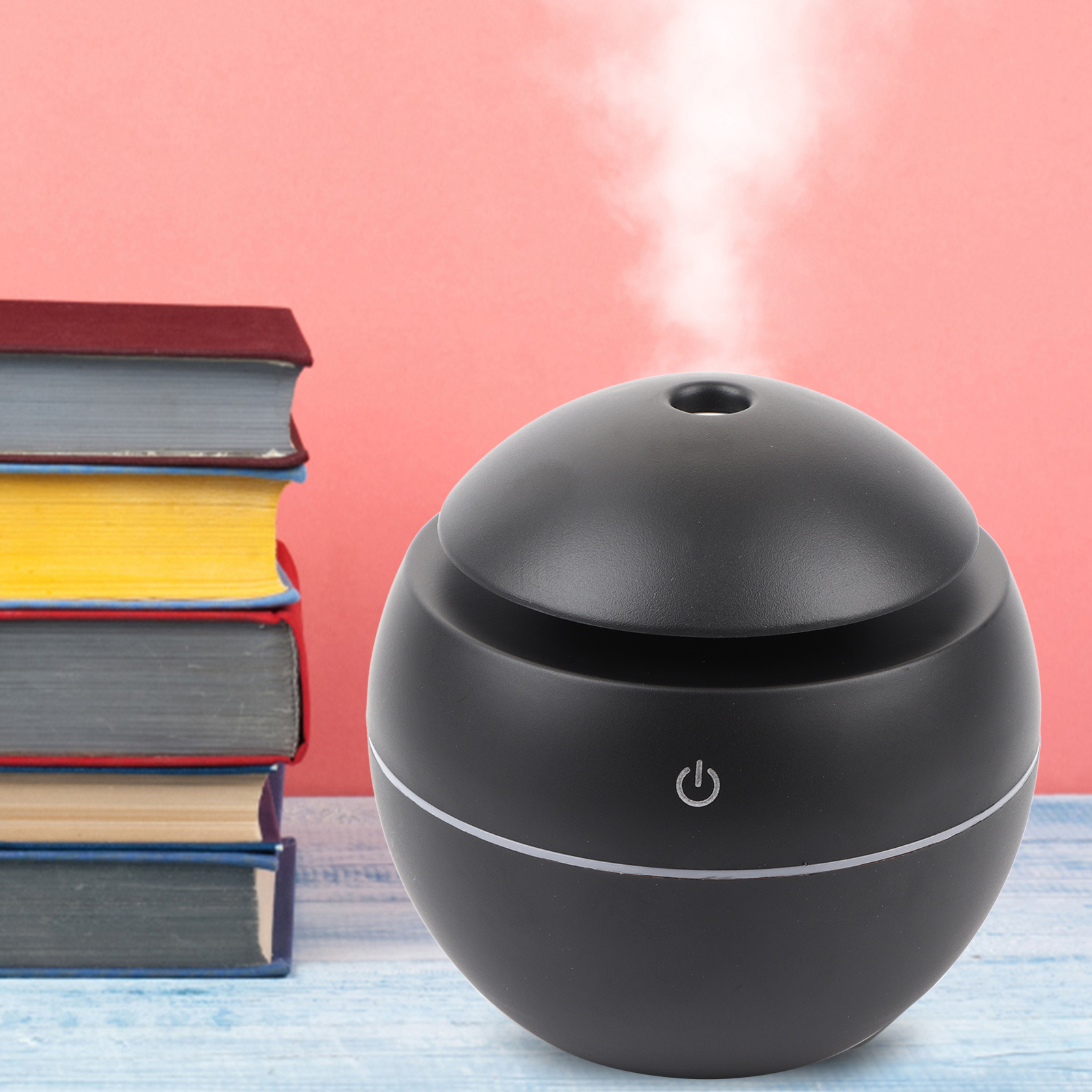 Usb-touch-led-ultraschall-diffusor Für Ätherische Öle, Schwarzer Luftreiniger, Aromatherapie-luftbefeuchter, 1 Stück