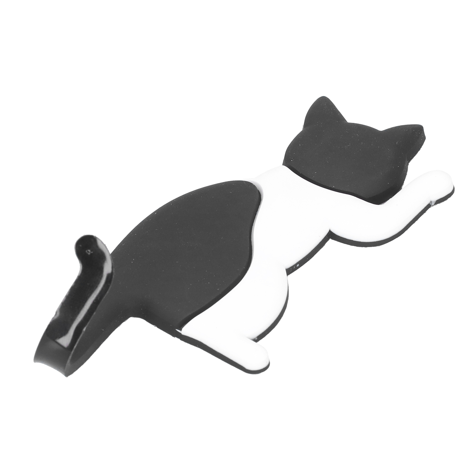 Niedlicher Kühlschrankmagnet In Katzenform, Handtuchhaken, Dekoration Für Die Küche, 1er-set, Schwarz, Robust.