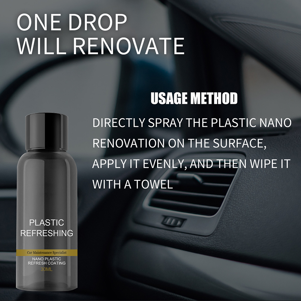 Kunststoff-auffrischer Für Autos, Revitalisierungsmittel Für Den Fahrzeuginnenraum, Restauriert Und Reinigt Angelaufene Kunststoffteile, Glänzendes Finish, 250 Ml.