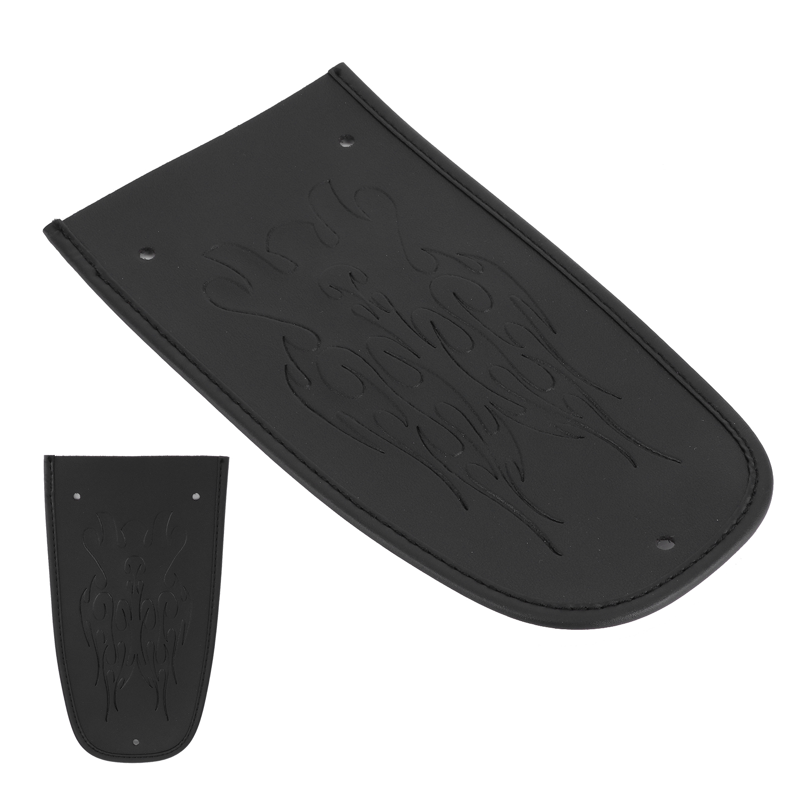 Motorrad-kotflügelvisier Aus Kunstleder, Dekorative Abdeckung Mit Flammenmotiv, Kompatibel Mit Xl 883 1200 48, Schwarz, Individueller Schutz