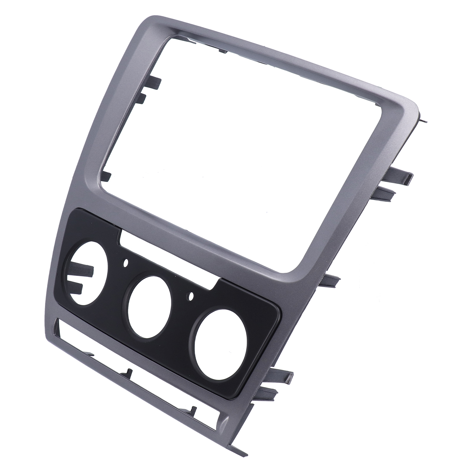 2din-radioblende-kit Für Skoda Octavia 2010-2013, Modifizierter Mittelkonsolenrahmen, Ersatzverkleidung, Schwarze Blende, Interieurzubehör.